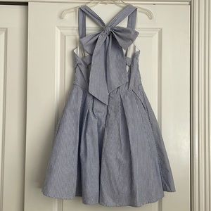 Lauren James Seersucker Bow Back Dress